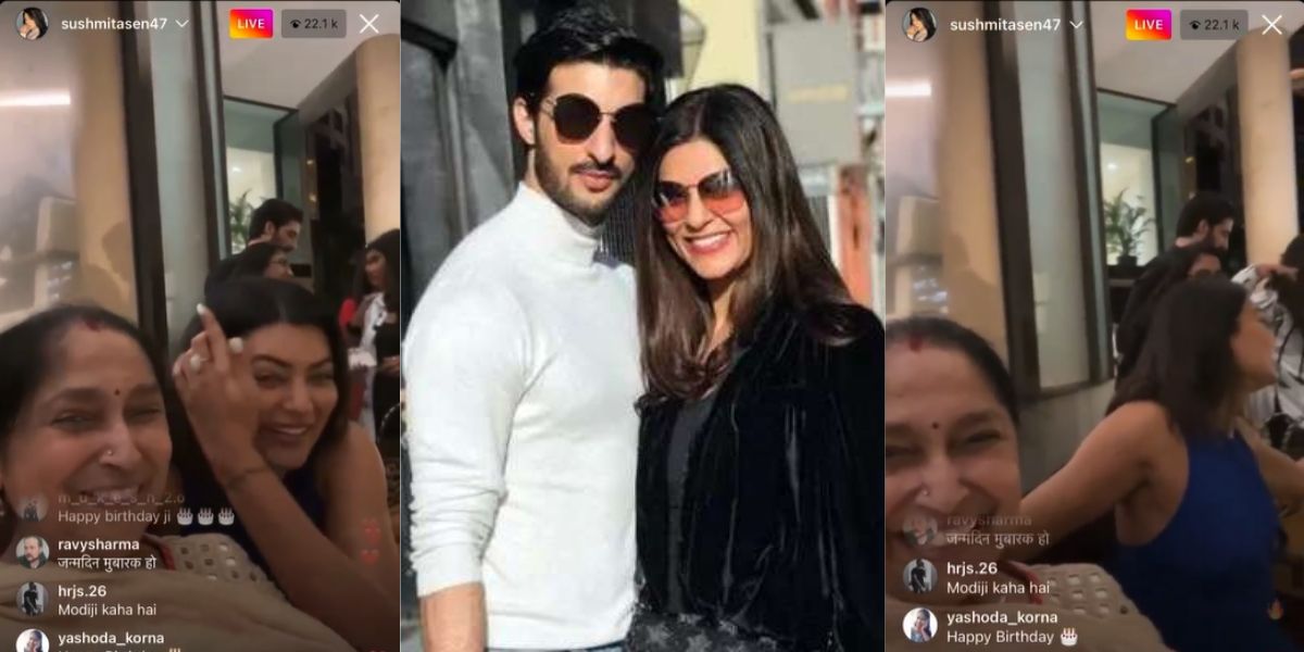 Sushmita trolled after ex Rohman Shawl instead of boyfriend Lalit Modi was spotted in her live